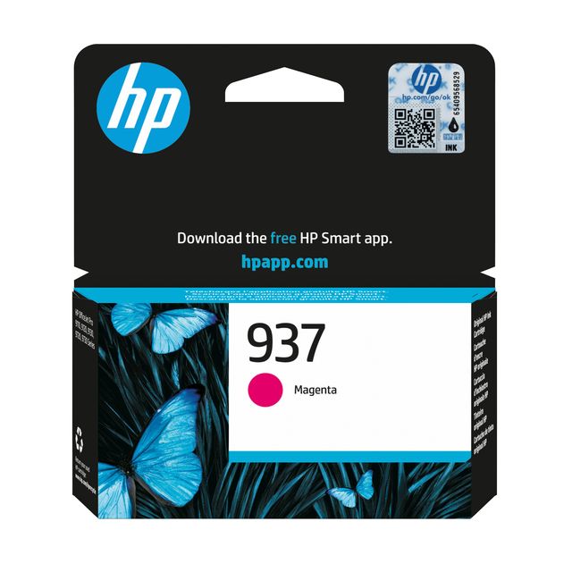 HP - Tintenpatrone 937, 800 Seiten, OEM 4S6W3NE, Magenta