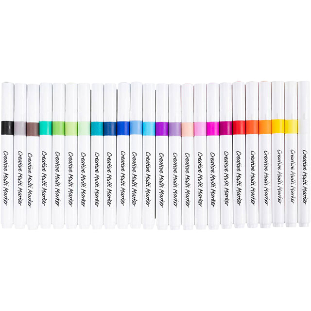 Creativ Company – Multimarker 4 mm Set mit 24 Farben | 6 Stück