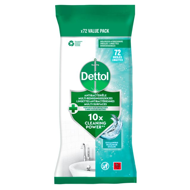 DETTOL - Reinigungstücher antibakteriell Ocean 72 Stück
