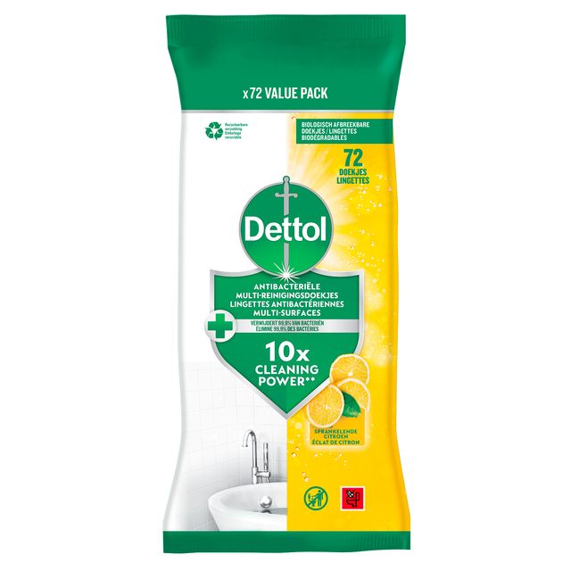 Dettol - Reinigungstücher antibakteriell Citrus 72 Stück