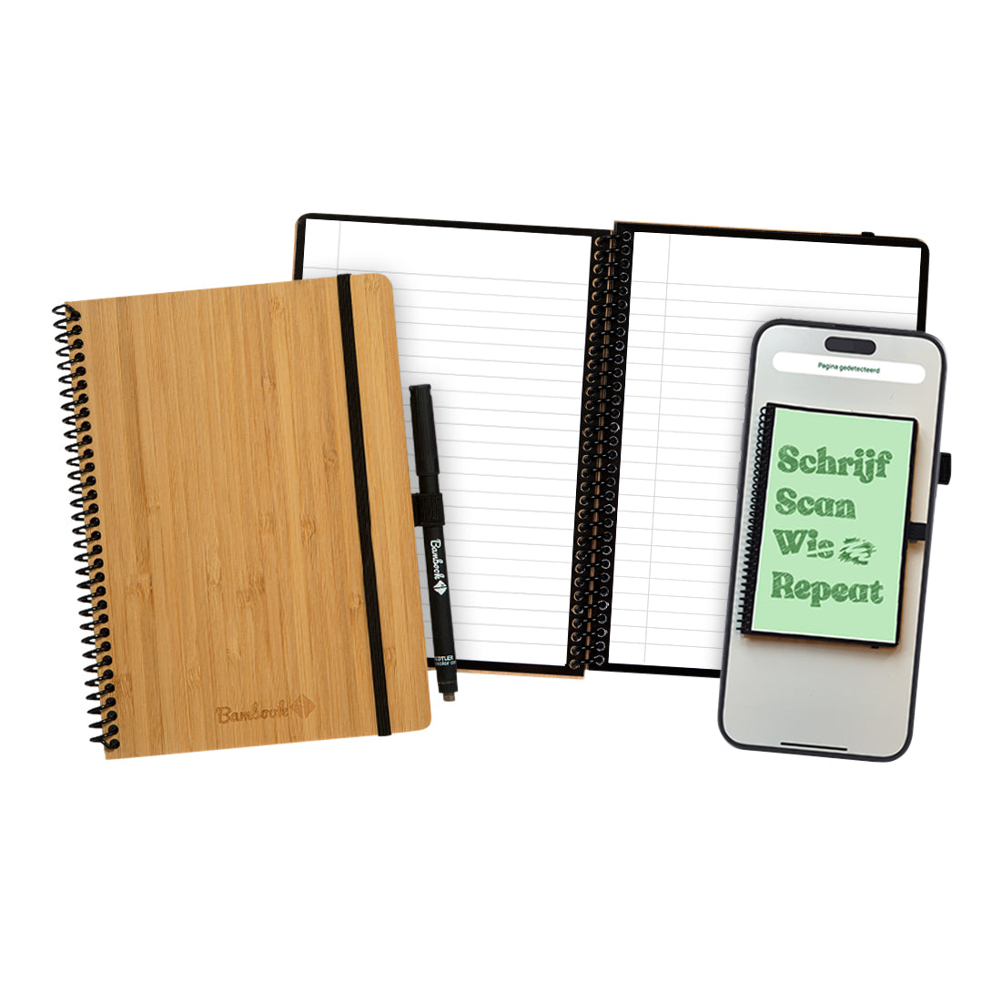 Bambook – Notizbuch Classic, Hardcover, A5-Linie, 40 Seiten, löschbar