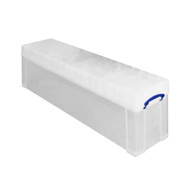 Really Useful Box - Aufbewahrungsbox 77 Liter 1201x270x355mm transparent weiß