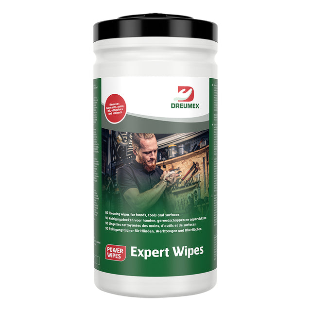 Dreumex - Reinigungstuch Expert Wipes Dose 90 Stück weiß