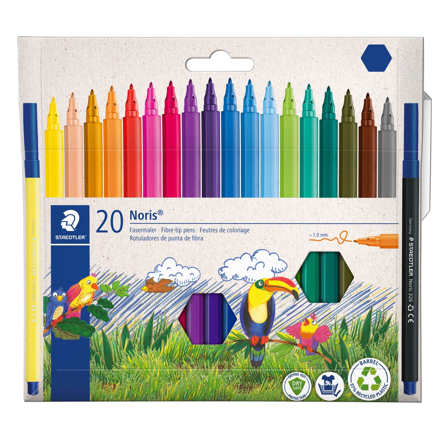 Staedtler - Farbmarker Noris 326 Kartonetui 20 Farben