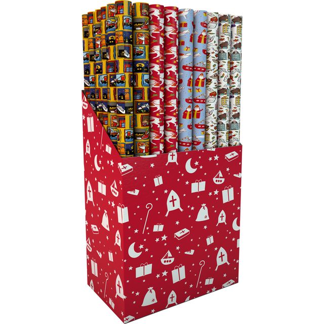IG design - Inpakpapier sint 200x70cm assorti