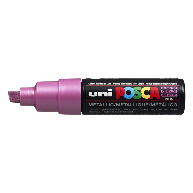 Posca - Paintmarker Uni PC8K breit diagonal metallic rosa