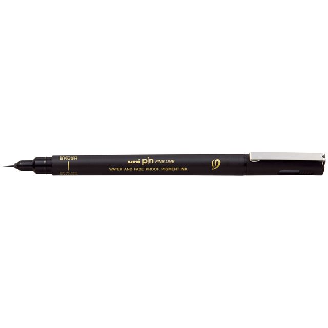 Uni-Ball - Fineliner Stiftpinsel EF schwarz
