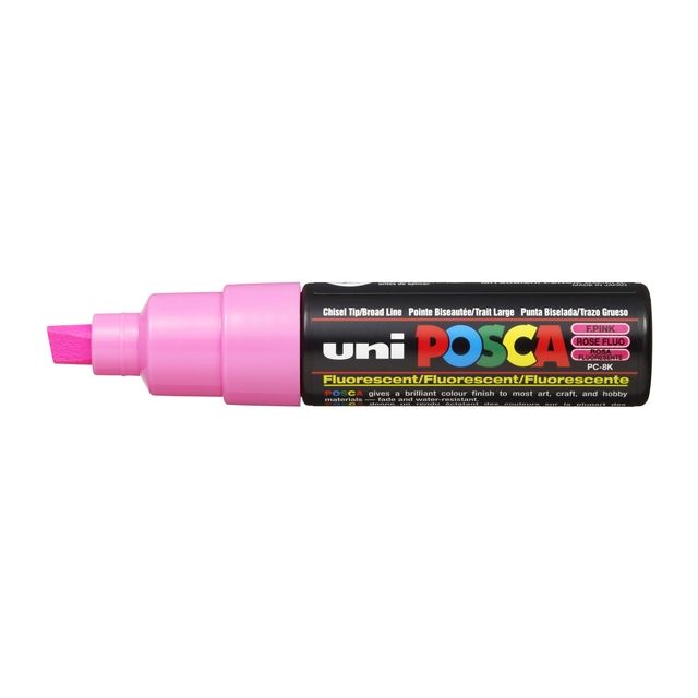 Posca - Paintmarker Uni PC8K, breite Diagonale, Fluorrosa
