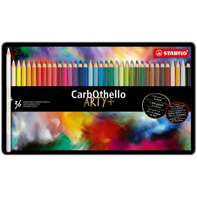 Stabilo - Buntstifte CarbOthello Limettenpastell, sortierte Dose mit 36 Stück