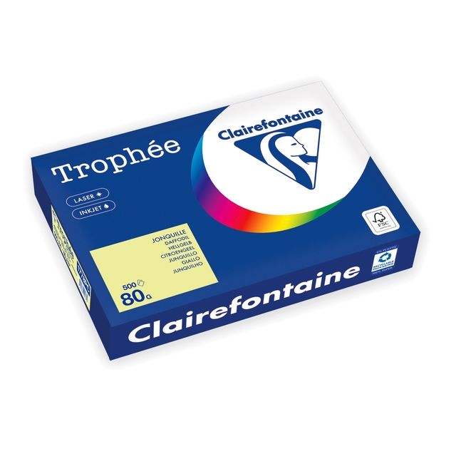 Trophee - Kopierpapier Trophée A4 80gr zitronengelb 500 Blatt | 5 Stück