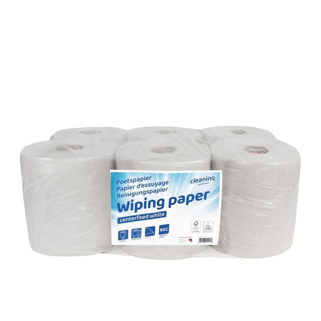Cleaninq - Reinigungspapier Midi 1-lagig 19cmx270m weiß