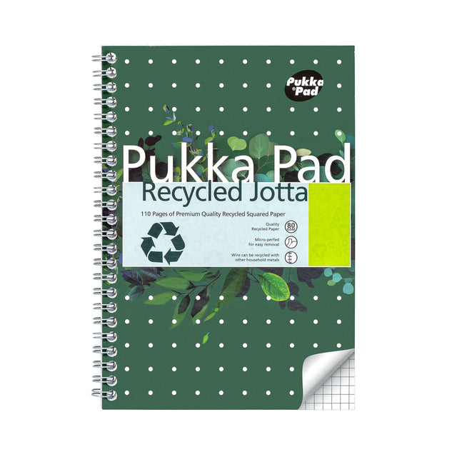 Pukka Pad - Notizbuchblock Jotta A5 Raute 5x5mm 110 Seiten 80gr grün