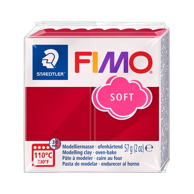 Fimo Staedtler - Modelliermasse Fimo weich 57 Gramm kirschrot