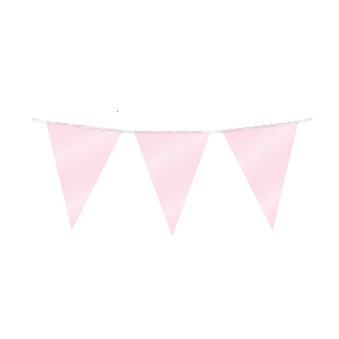 Bruna office - Partyflagge aus Folie, Babyrosa | 6 Stück