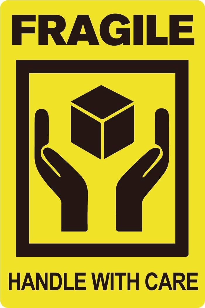 IEZZY - Waarschuwingsetiket fragile/handle with care 200st | 20 stuks