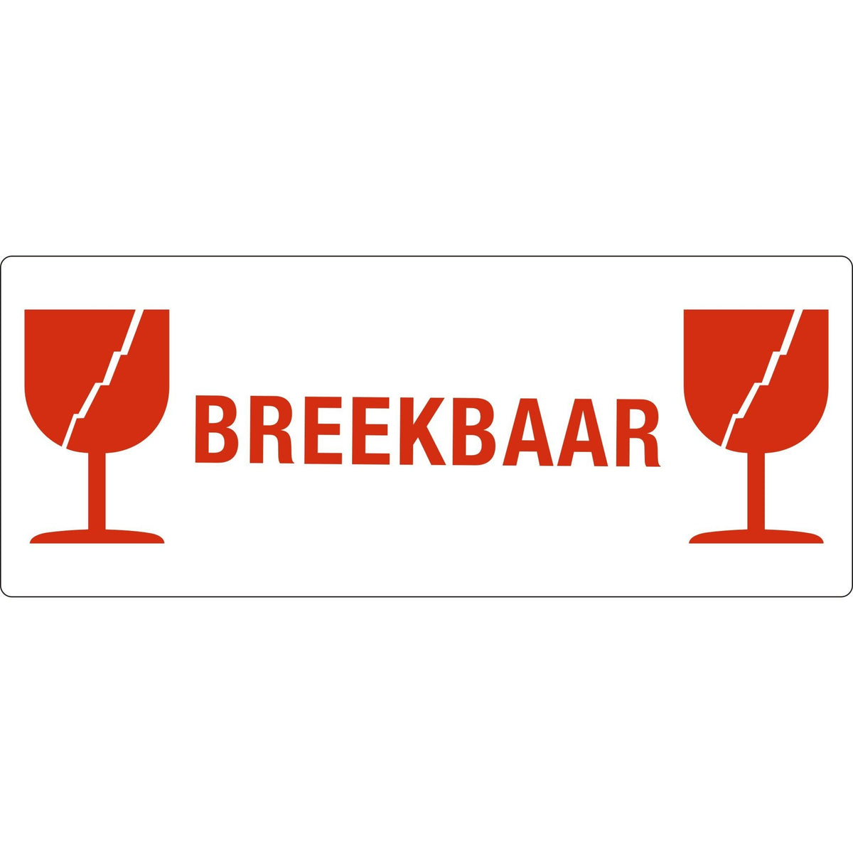 IEZZY - Waarschuwingsetiket breekbaar/glas 500 stuks