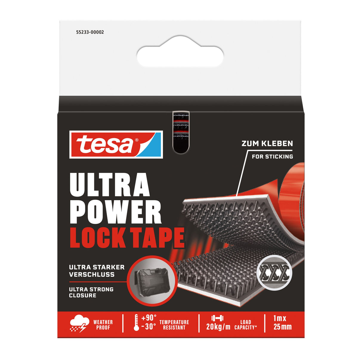Tesa - Klettverschluss Ultra Power Lock e 100cmx25mm