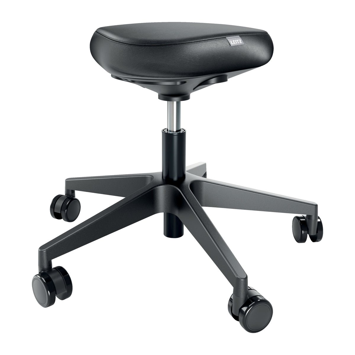 Leitz - Ergo Active Sitzhocker mit Komfortsitz, mit Rollen, schwarz
