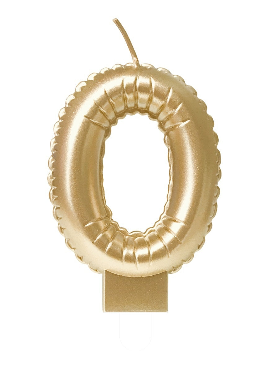 Bruna Büro - Folienballonkerze Gold 0 | 4 Stück