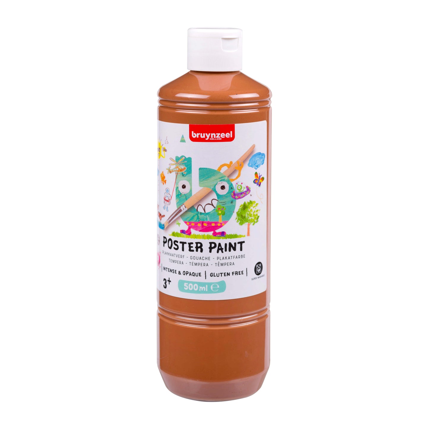 Bruynzeel - Plakatfarbenflasche 500 ml hellbraun