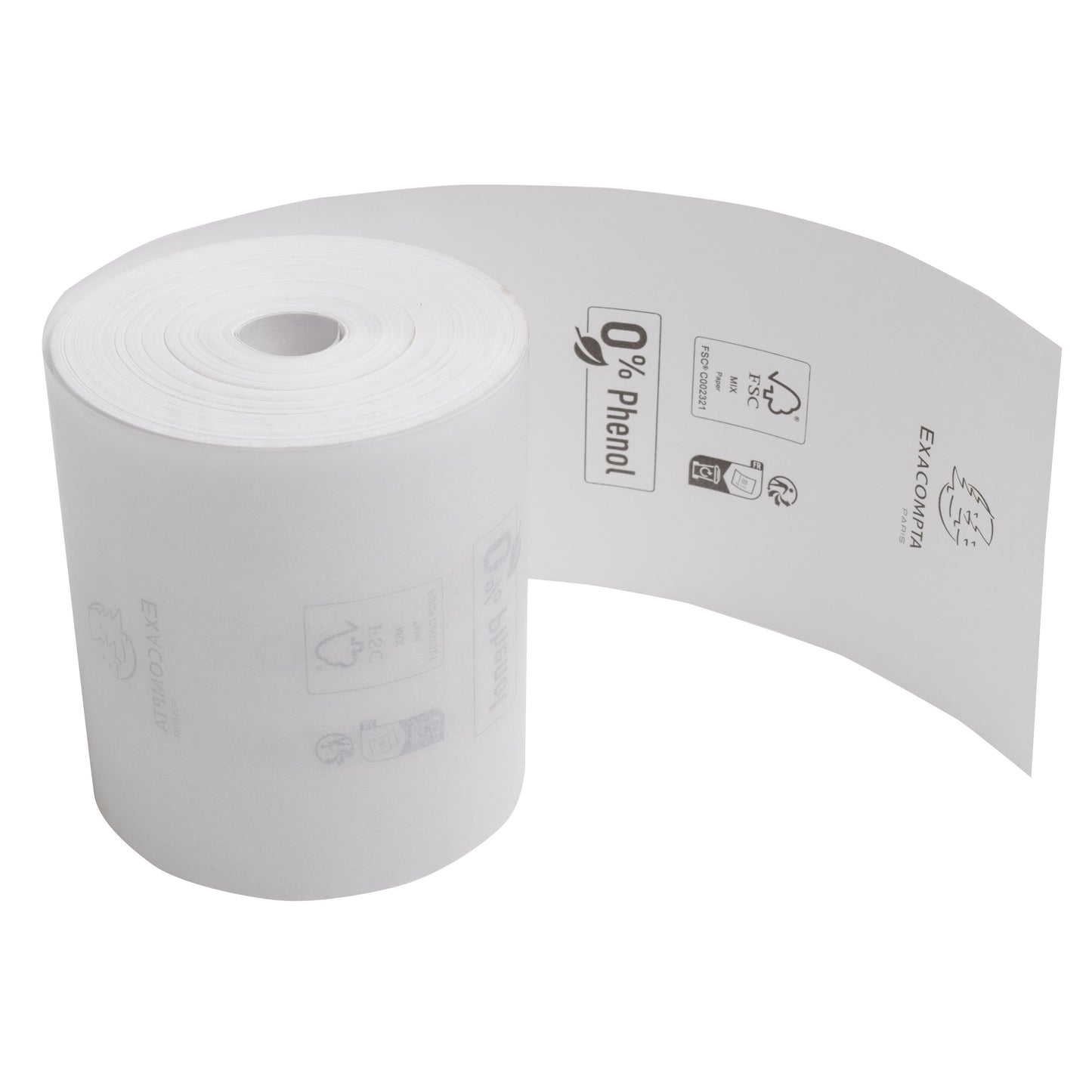 Exacompta - Zählrolle 80mmx76mx12mm thermisch phenolfrei | 10 Stück