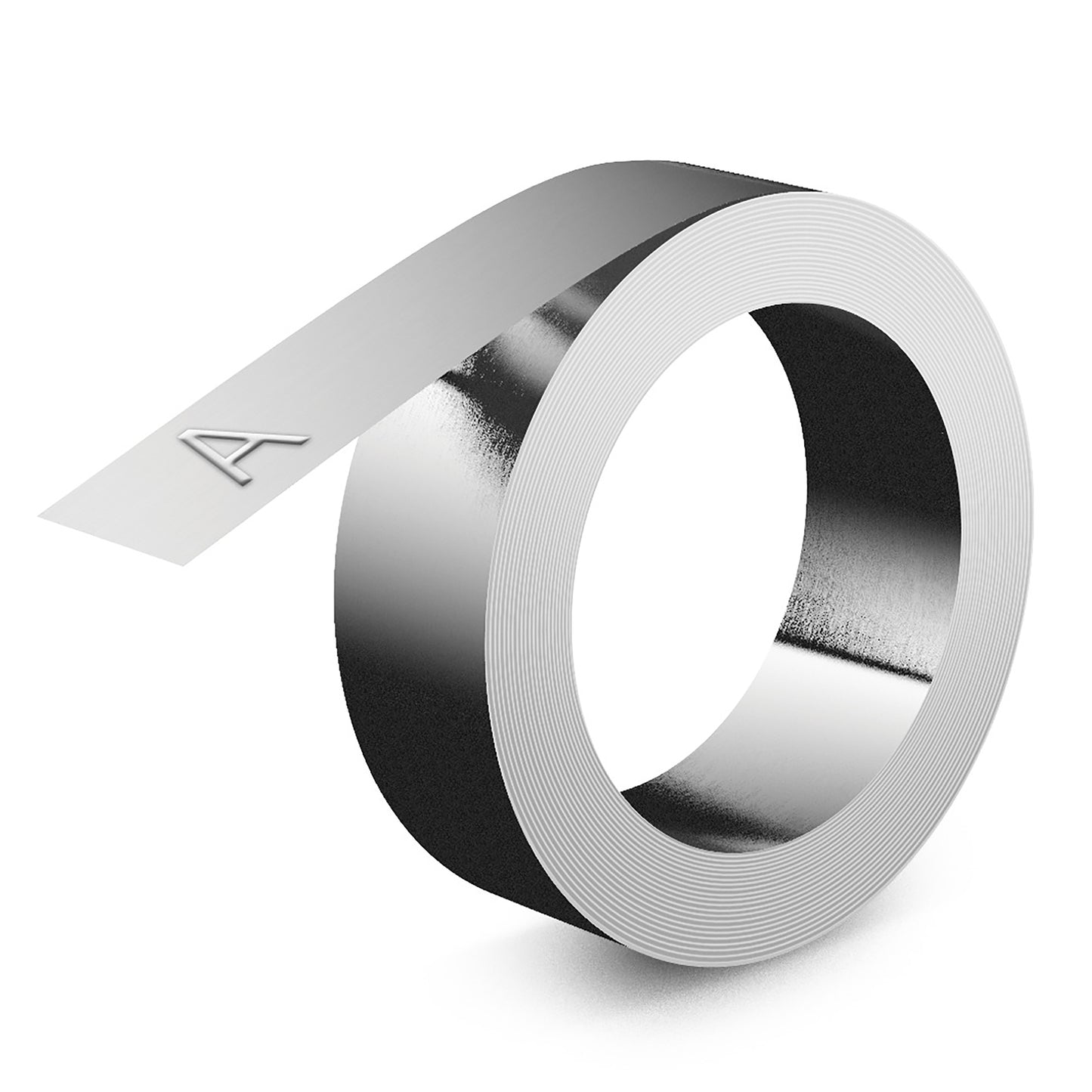 Dymo - Reliefe zelfklevend aluminium 12mm zilver
