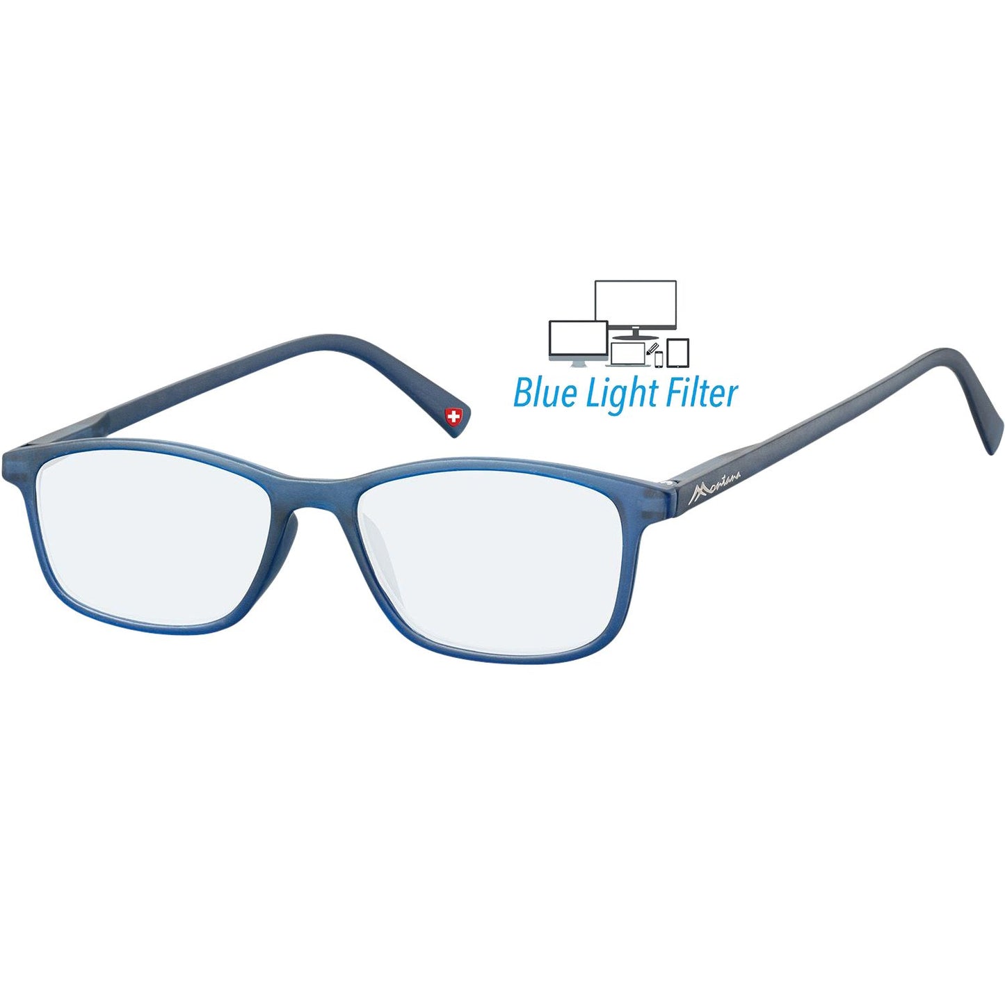 Montana - Brille +0,00dpt Blaulichtfilter blau