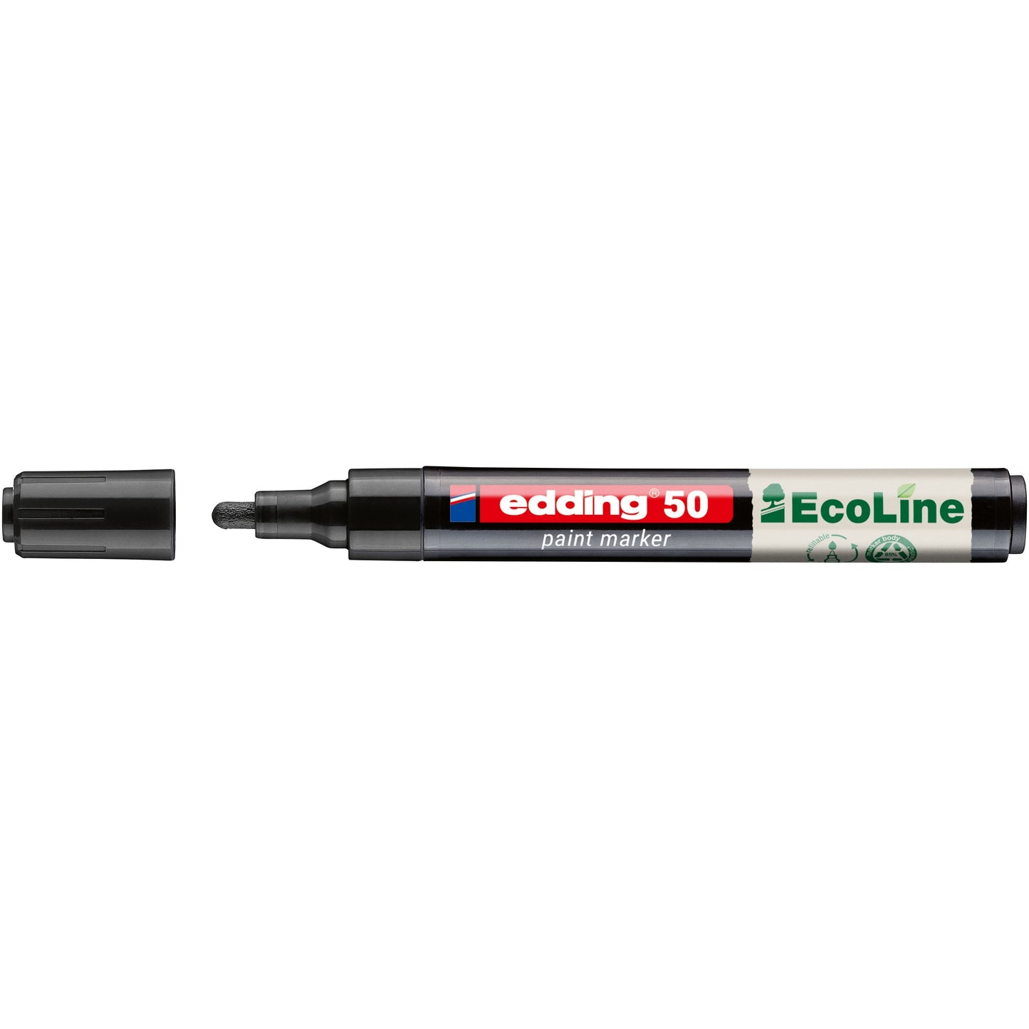 Edding - Paintmarker 50 eco auf Wasserbasis 2-3mm schwarz | 10 Stück
