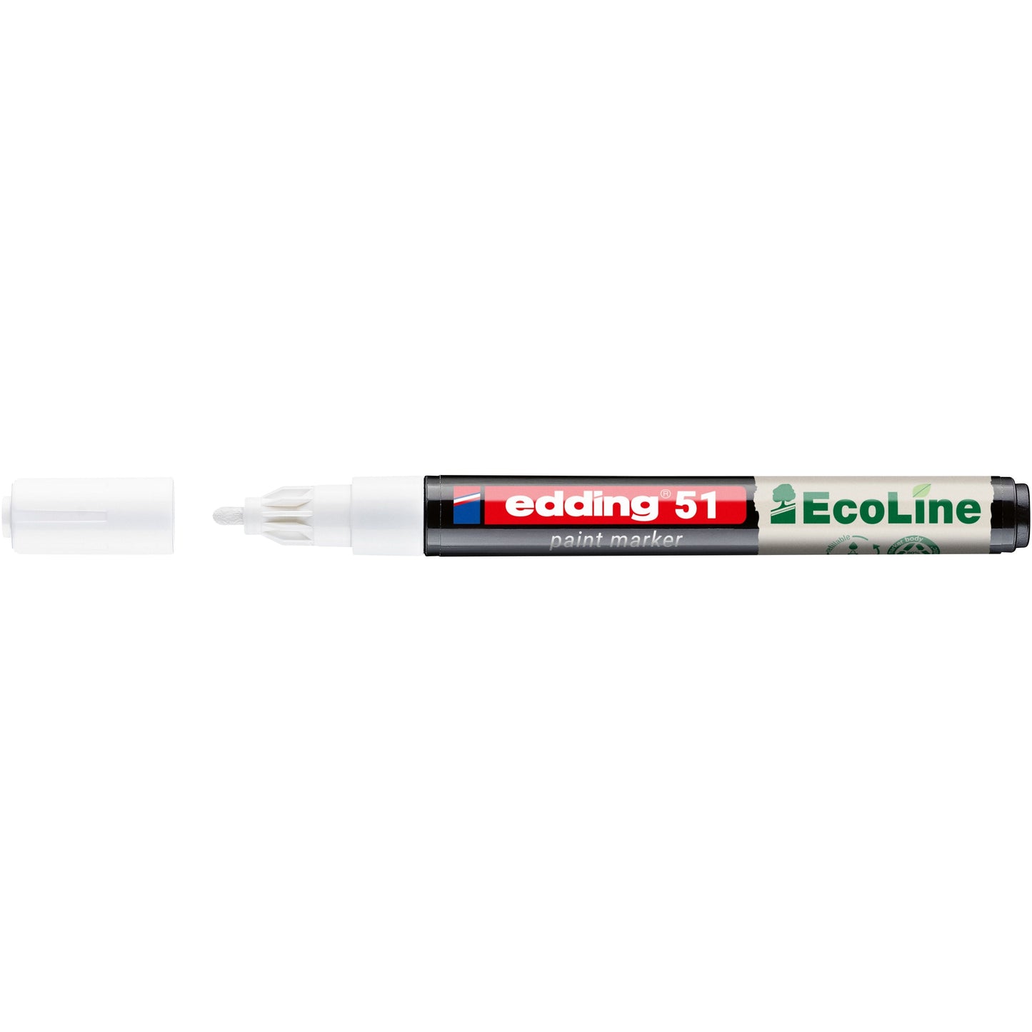 Edding - Paintmarker 51 Eco auf Wasserbasis 1-2mm weiß | 10 Stück