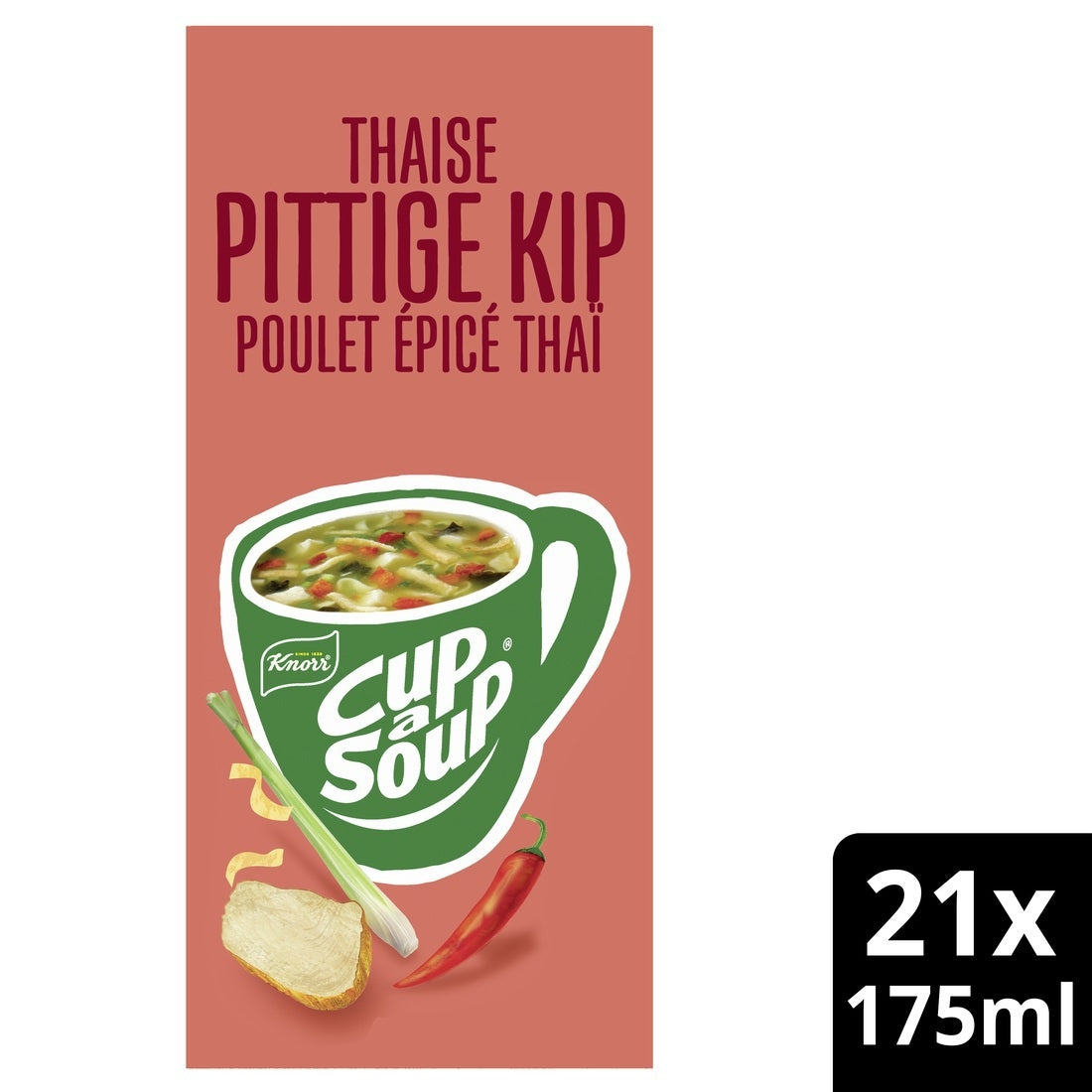 Knorr - Cup a soup thaise pittige kip 175ml | 4 stuks