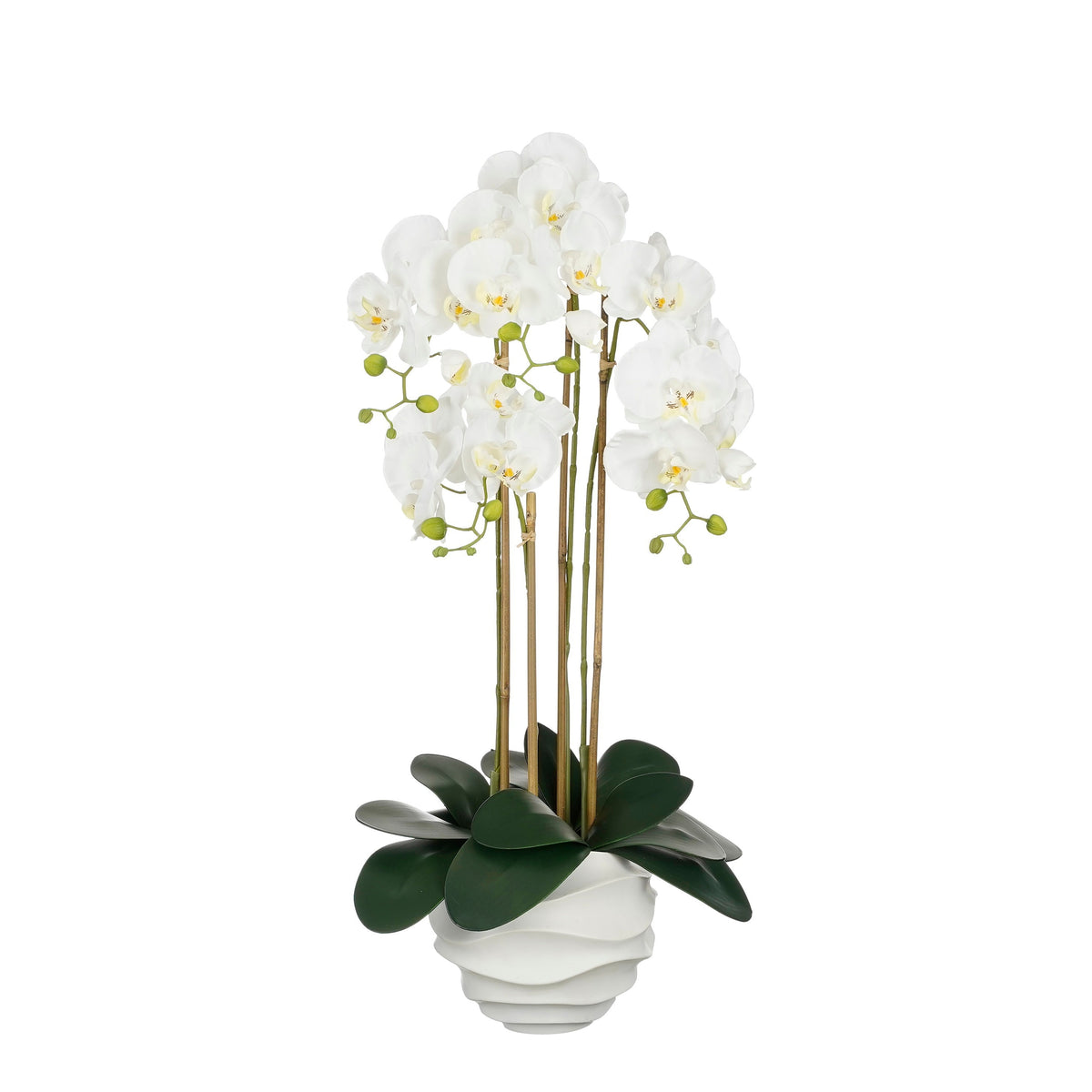 Mica Decorations - Kunstplant mica phalaenopsis in pot wit | 2 stuks