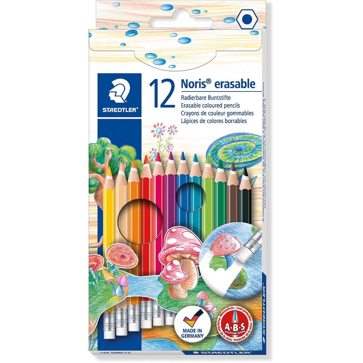 Staedtler - Buntstift Noris Club radierbar, 12 Stifte