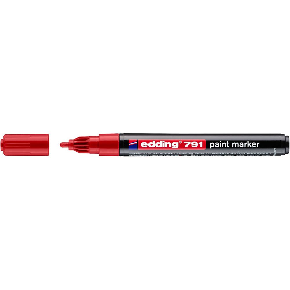 Edding - Paintmarker 791 alcoholbasis 1-2mm rood | 10 stuks