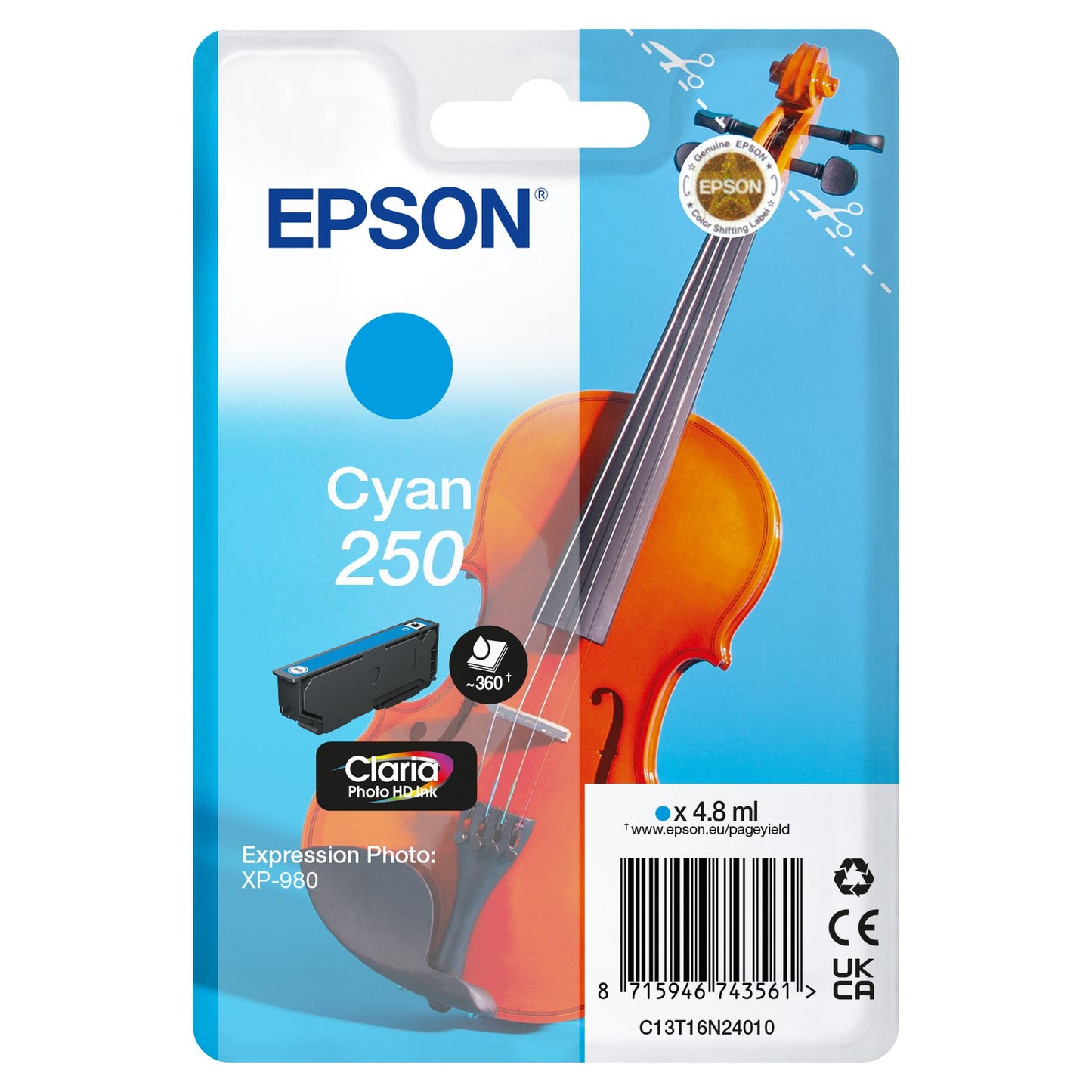 Epson - Inktcartridge 250 t16n24 blauw | 10 stuks