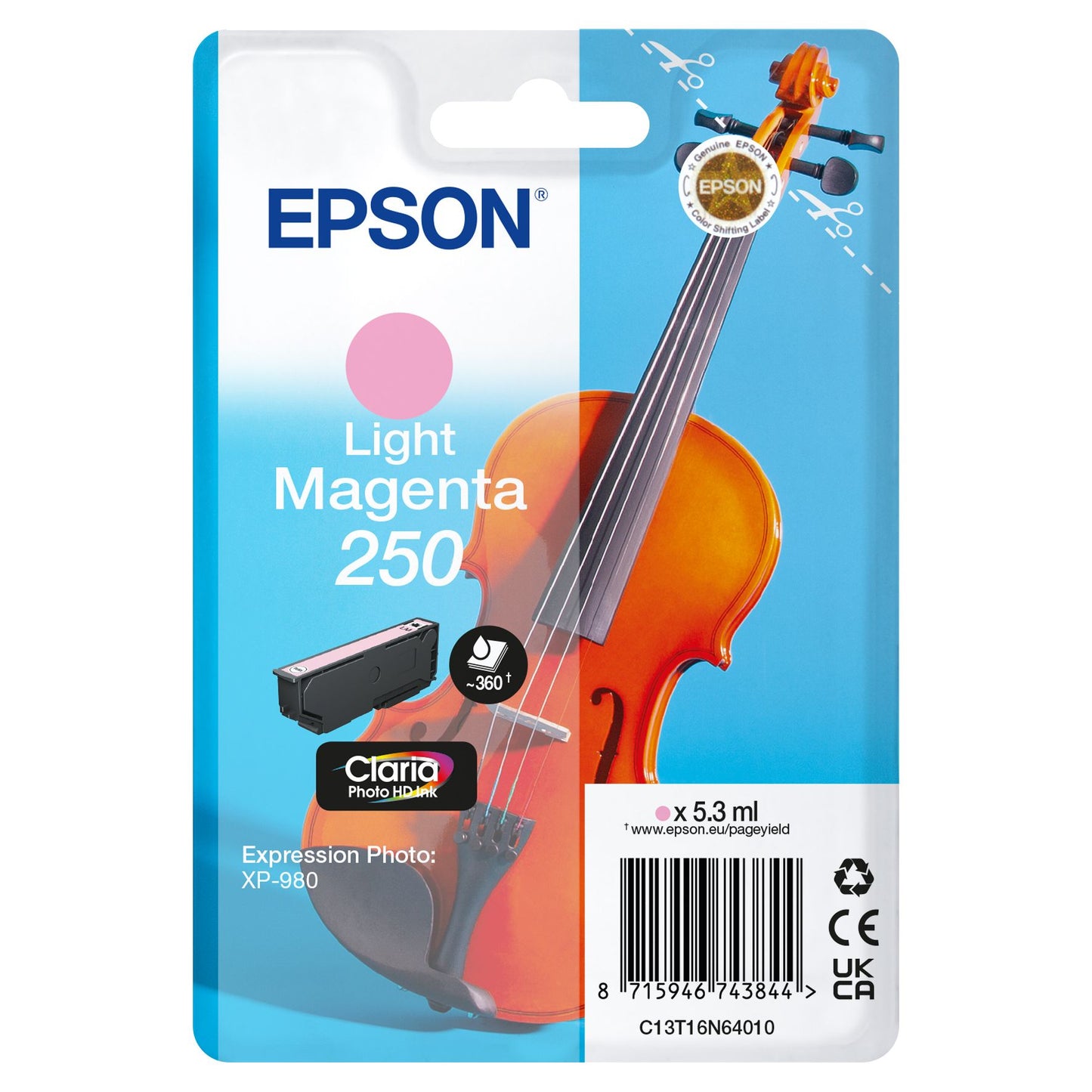 Epson - Inktcartridge 250 t16n64 licht rood