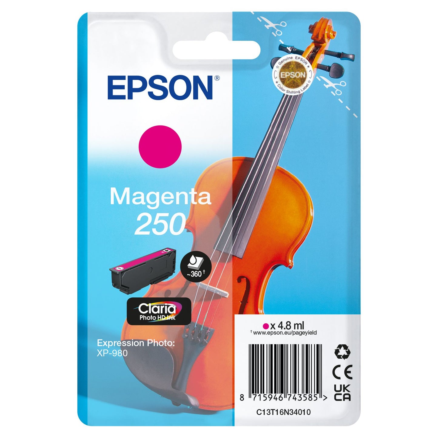 Epson - Inktcartridge 250 t16n34 rood | 10 stuks