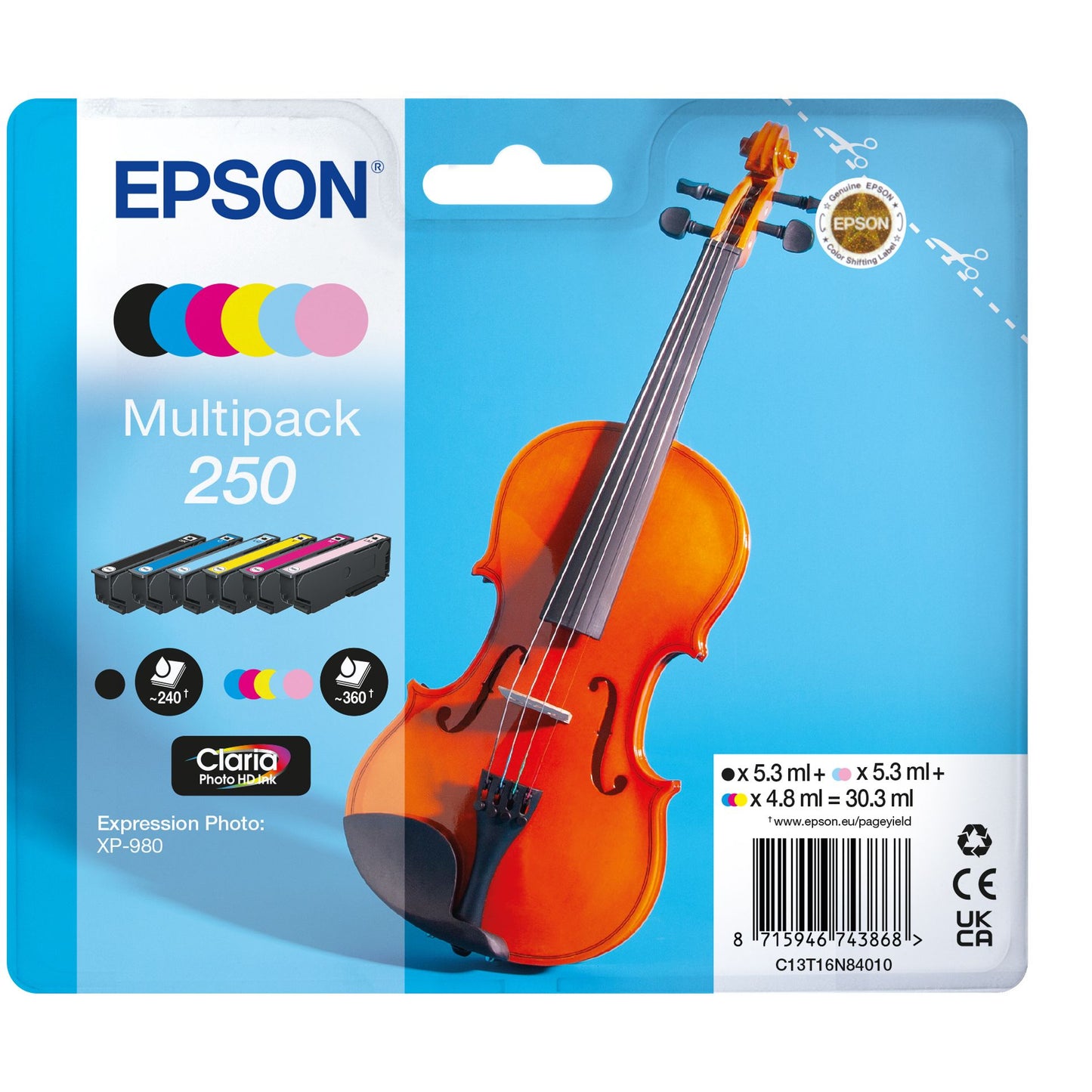 Epson - Inktcartridge 250 t16n84 zwart + 5 kleuren