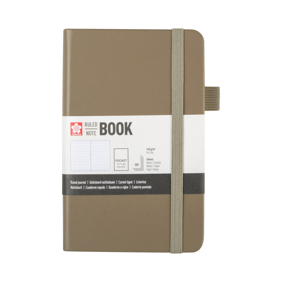 Sakura - Notitieboek pocket lijn sintel