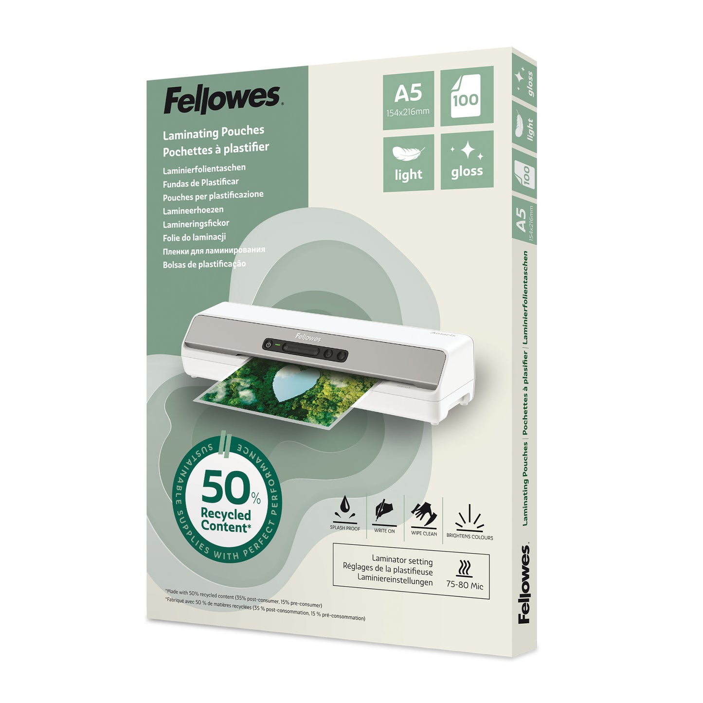 Fellowes - 100143440 laminatorzak 100 stuk(s)