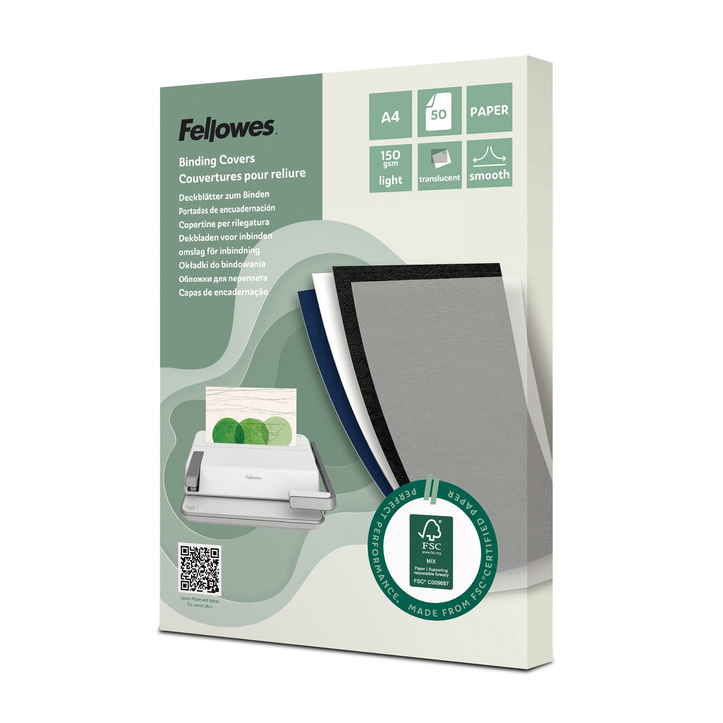 Fellowes - Voorblad a4 fsc translucent papier 150gr