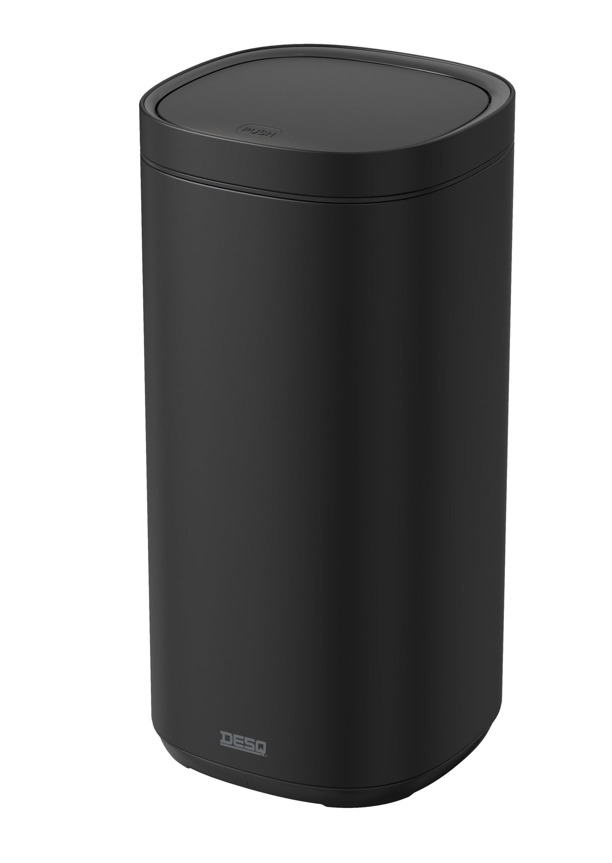 Desq - Afvalbak touch 50 liter rvs zwart