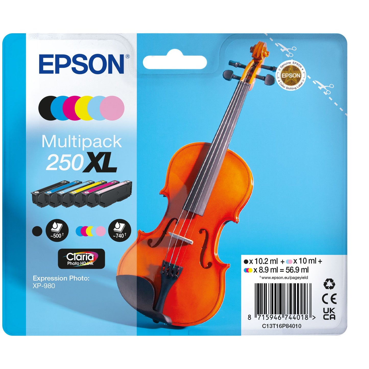 Epson - Inktcartridge 250xl t16p84 zwart + 5 kleuren