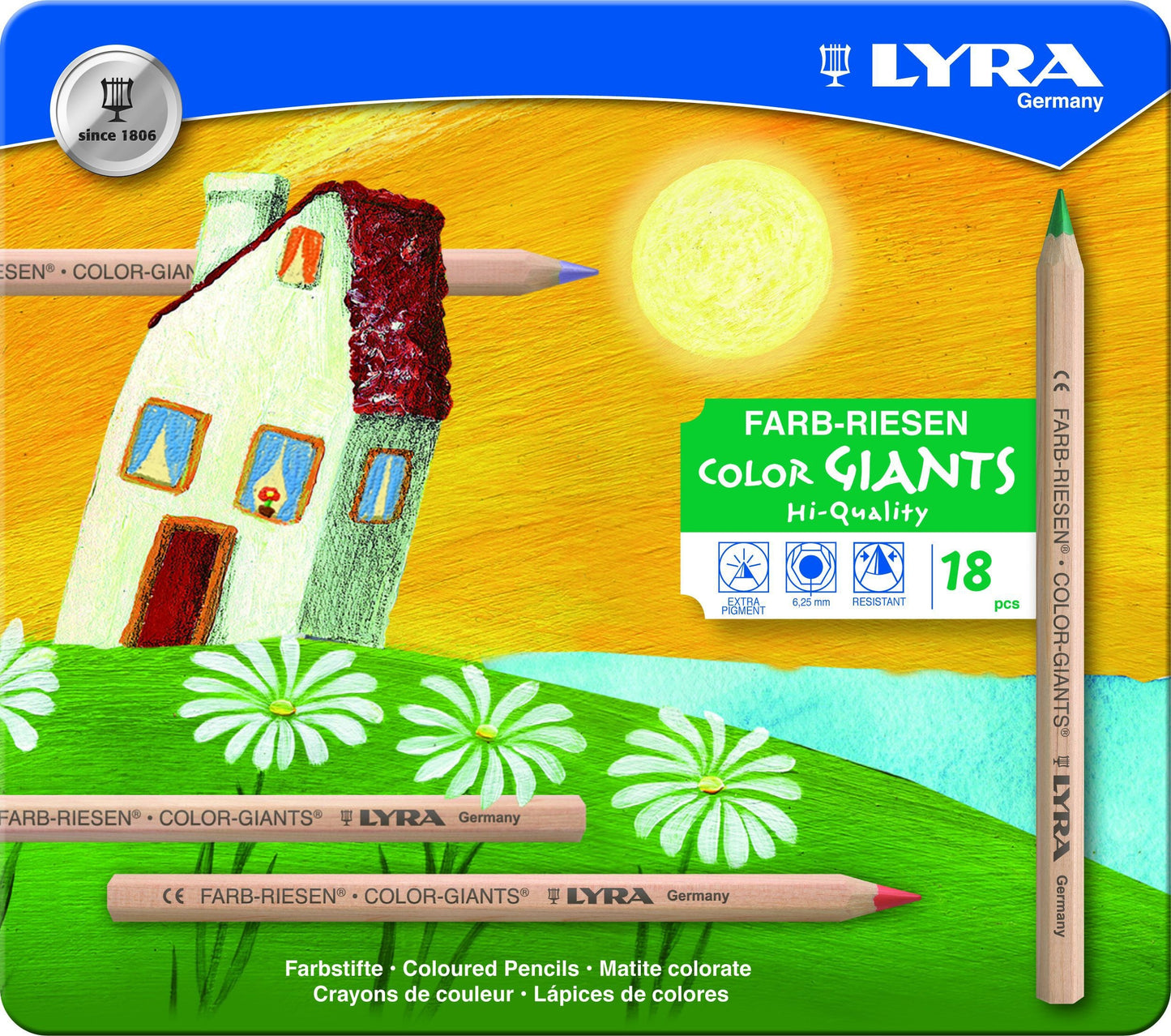 LYRA - Kleurpotlood color giants nature 18 kleuren