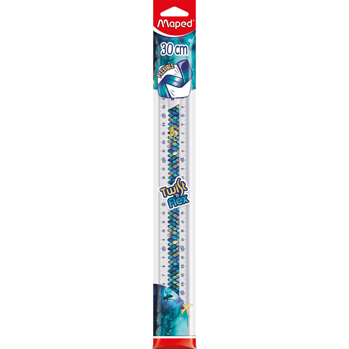 Maped - Liniaal twist n flex dragon 30cm blauw