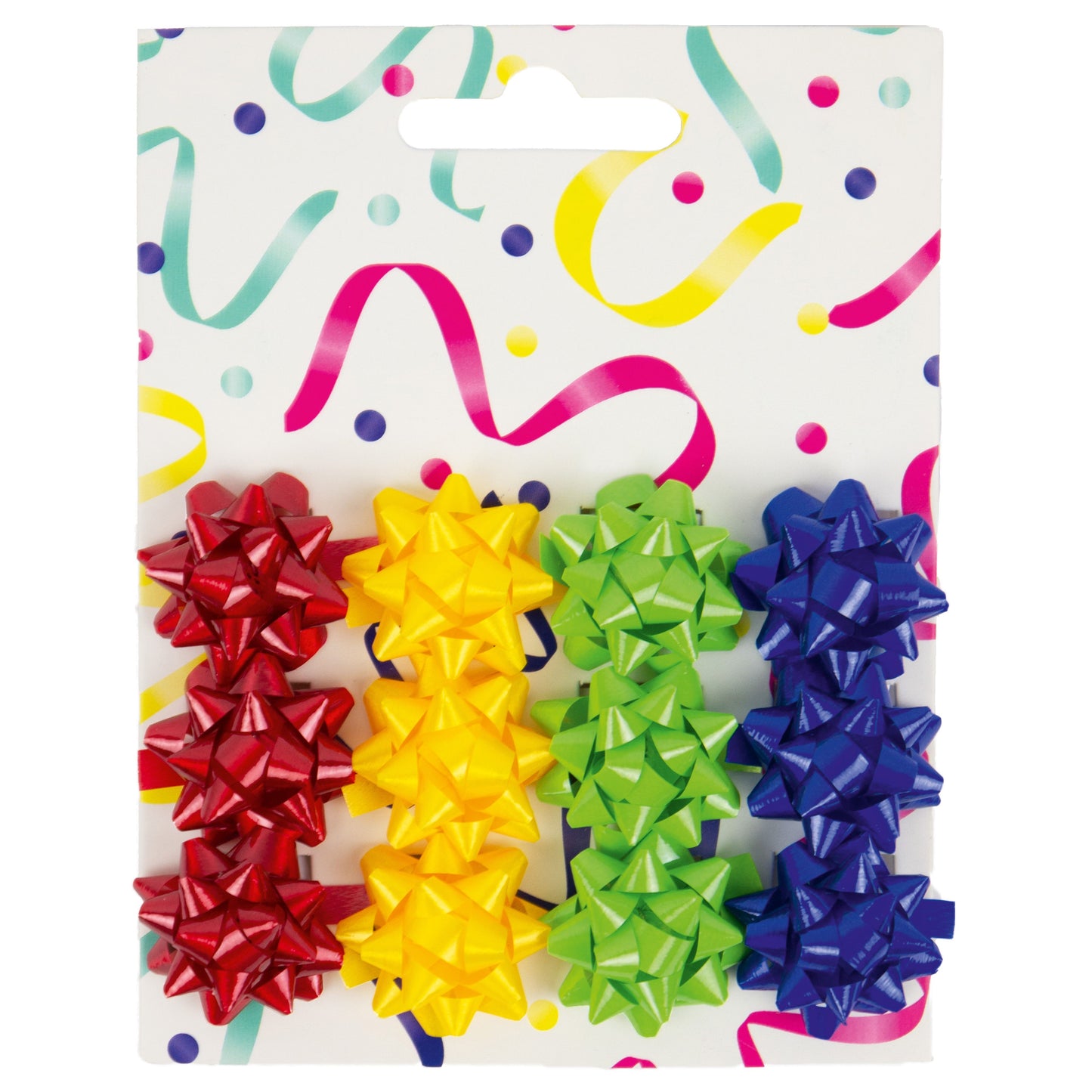 IG design - Strikken set à 12 stuks rood geel groen blauw | 6 stuks