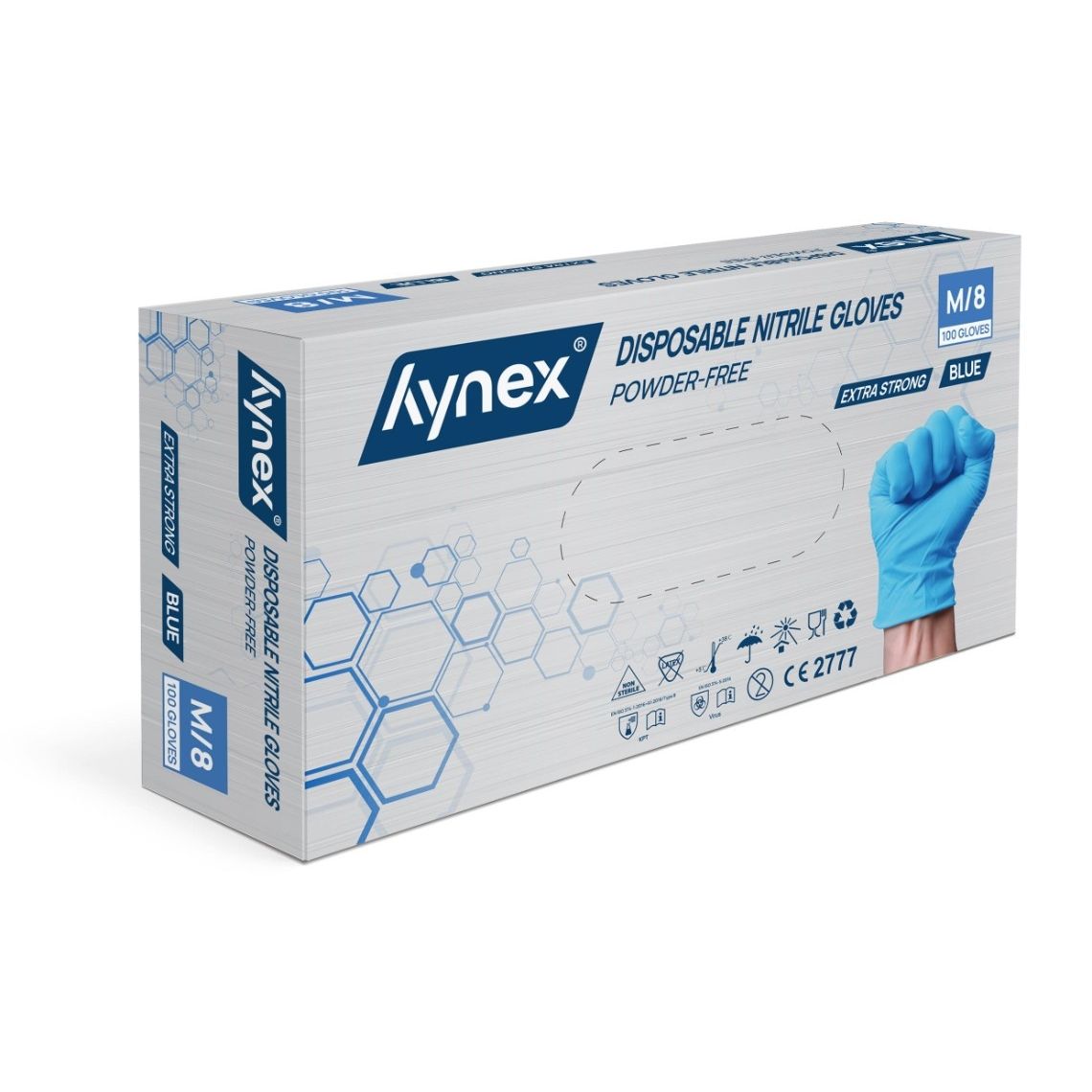 Hynex - Handschoen nitril m blauw 5gr 100 stuks