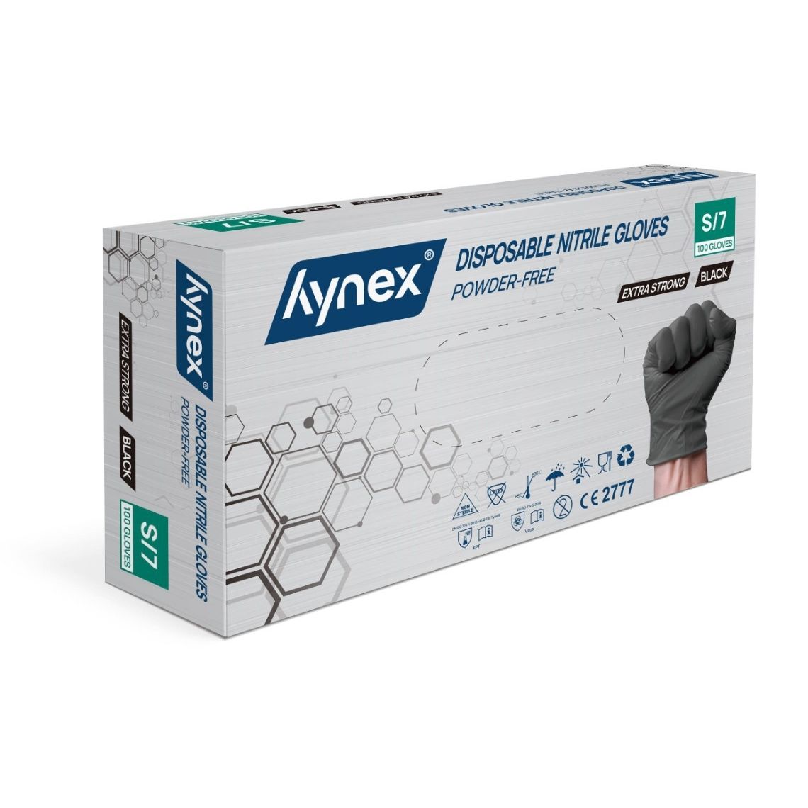 Hynex - Handschoen nitril s zwart 5gr 100 stuks