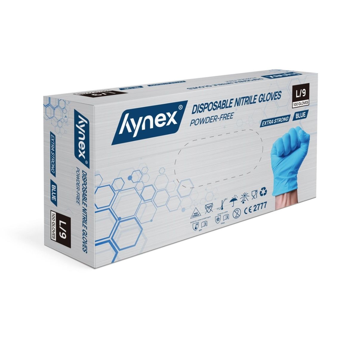 Hynex - Handschoen nitril l blauw 5gr 100 stuks