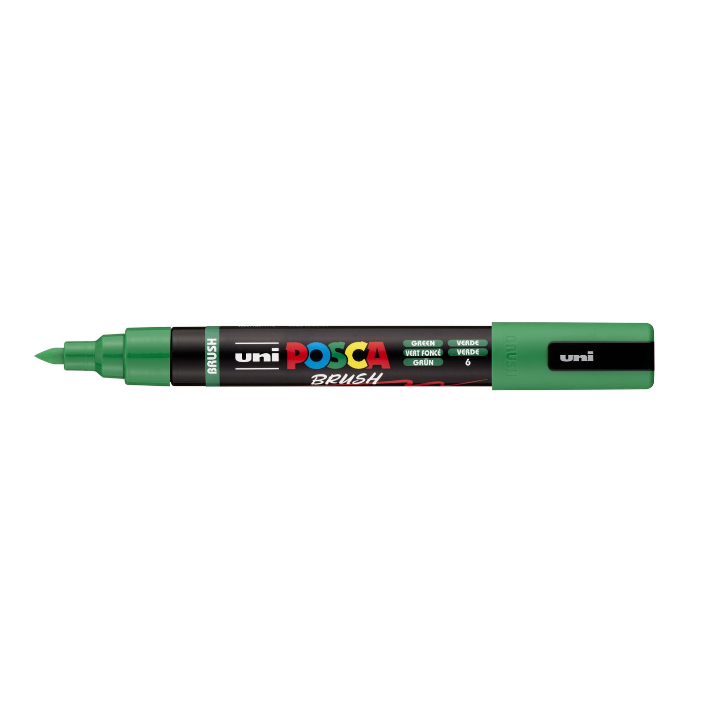 Posca - Paintmarker uni pc-5br brushpunt m donkergn | 6 stuks
