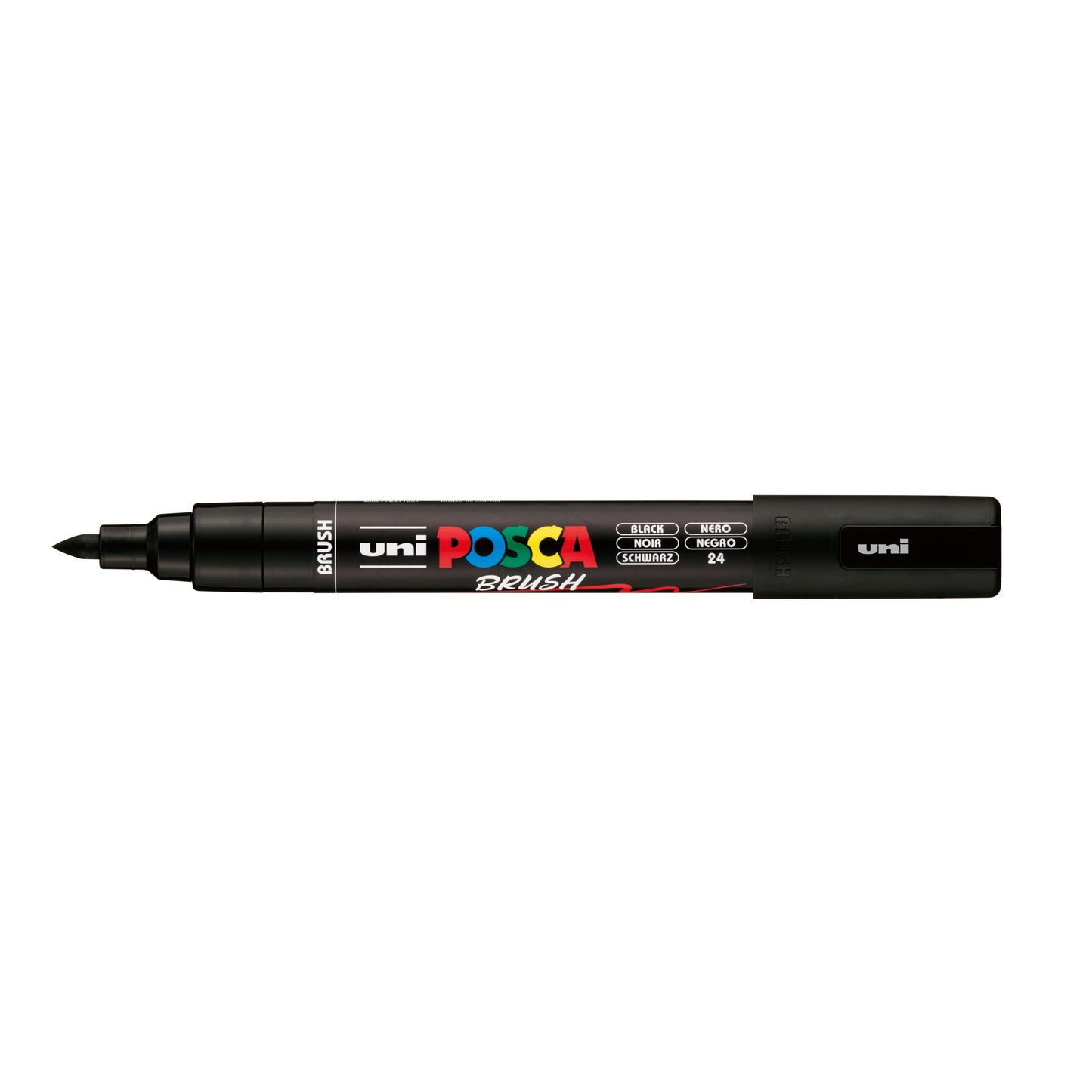 Posca - Paintmarker uni pc-5br brushpunt m zwart | 6 stuks